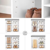 VASAGLE Schuhbank LHS010W01 weiß, grau Holz 104,0 cm