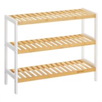 SONGMICS Schuhregal weiß, natur 70,0 x 26,0 x 55,0...
