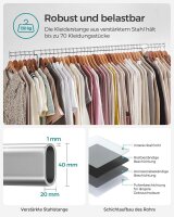 SONGMICS Rollgarderobe HSR11SV1 silber Metall 110,0 - 150,0 x 160,0 cm, 1 St.