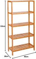 SONGMICS Bücherregal natur 60,0 x 26,0 x 130,0 cm, 1 St.