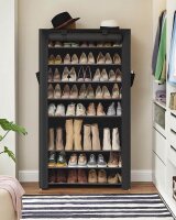 SONGMICS Schuhregal schwarz 88,0 x 28,0 x 160,0 cm, 1 St.