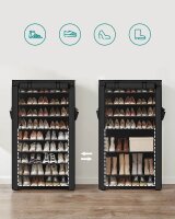 SONGMICS Schuhregal schwarz 88,0 x 28,0 x 160,0 cm, 1 St.