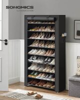 SONGMICS Schuhregal schwarz 88,0 x 28,0 x 160,0 cm, 1 St.