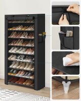 SONGMICS Schuhregal schwarz 88,0 x 28,0 x 160,0 cm, 1 St.