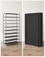 SONGMICS Schuhregal schwarz 88,0 x 28,0 x 160,0 cm, 1 St.