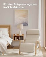 SONGMICS Schaukelstuhl beige braun Stoff 67,0 x 121,5 x 84,0 cm, 1 St.