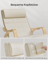 SONGMICS Schaukelstuhl beige braun Stoff 67,0 x 121,5 x 84,0 cm, 1 St.