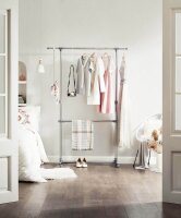 SONGMICS Rollgarderobe LLR401 grau Metall 101,0 - 166,0 x 113,0 - 180,0 cm, 1 St.