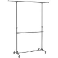 SONGMICS Rollgarderobe LLR401 grau Metall 101,0 - 166,0 x...