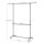SONGMICS Rollgarderobe LLR401 grau Metall 101,0 - 166,0 x 113,0 - 180,0 cm, 1 St.