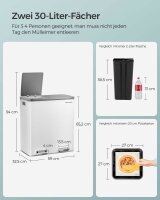 SONGMICS Mülltrenner 2x 30,0 l weiß, 1 St.