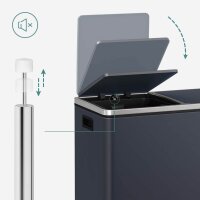 SONGMICS Mülltrenner 2x 30,0 l grau, 1 St.