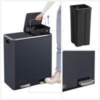 SONGMICS Mülltrenner 2x 30,0 l grau, 1 St.