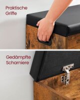 VASAGLE Schuhbank LHS30BX braun, schwarz Holz 80,0 cm