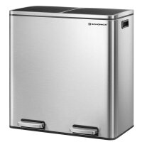 SONGMICS Mülltrenner 2x 30,0 l silber, 1 St.