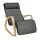 SONGMICS Schaukelstuhl grau braun Stoff 67,0 x 121,5 x 84,0 cm, 1 St.
