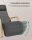SONGMICS Schaukelstuhl grau braun Stoff 67,0 x 121,5 x 84,0 cm, 1 St.