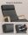 SONGMICS Schaukelstuhl grau braun Stoff 67,0 x 121,5 x 84,0 cm, 1 St.