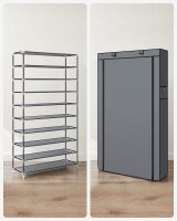 SONGMICS Schuhregal grau 88,0 x 28,0 x 160,0 cm, 1 St.