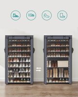 SONGMICS Schuhregal grau 88,0 x 28,0 x 160,0 cm, 1 St.