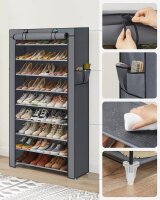 SONGMICS Schuhregal grau 88,0 x 28,0 x 160,0 cm, 1 St.
