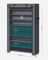 SONGMICS Schuhregal grau 88,0 x 28,0 x 160,0 cm, 1 St.