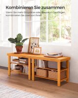SONGMICS Schuhbank LBS04N natur Holz 70,1 cm