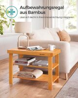 SONGMICS Schuhbank LBS04N natur Holz 70,1 cm