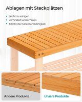 SONGMICS Schuhbank LBS04N natur Holz 70,1 cm