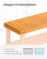 SONGMICS Schuhbank LBS04N natur Holz 70,1 cm