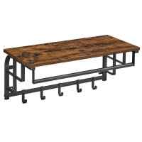 VASAGLE Wandgarderobe LCR12BX braun Metall 5 Haken 66,0 x...