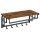 VASAGLE Wandgarderobe LCR12BX braun Metall 5 Haken 66,0 x 27,0 cm, 1 St.