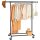 SONGMICS Rollgarderobe schwarz Metall 92,0 - 132,0 x 160,0 cm, 1 St.