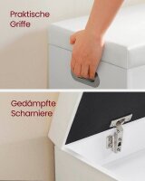 VASAGLE Schuhbank LHS30W weiß Holz 80,0 cm