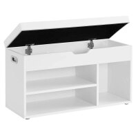 VASAGLE Schuhbank LHS30W weiß Holz 80,0 cm
