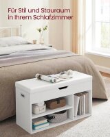 VASAGLE Schuhbank LHS30W weiß Holz 80,0 cm