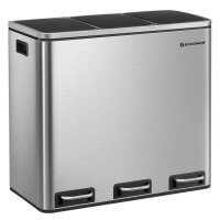 SONGMICS Mülltrenner 3x 18,0 l silber, 1 St.