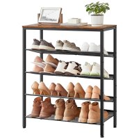 VASAGLE Schuhregal braun, schwarz 75,0 x 28,0 x 93,0 cm,...