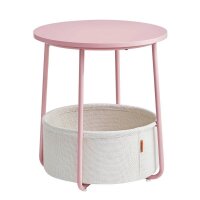 VASAGLE Beistelltisch rund Spanplatte rosa 45,0 x 45,0 x...