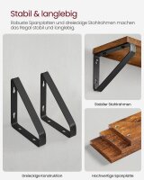 VASAGLE Wandregale-Set braun, schwarz 30,0 / 35,0 / 40,0 x 12,0 x 11,0 cm, 1 St.