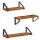 VASAGLE Wandregale-Set braun, schwarz 30,0 / 35,0 / 40,0 x 12,0 x 11,0 cm, 1 St.