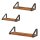 VASAGLE Wandregale-Set braun, schwarz 30,0 / 35,0 / 40,0 x 12,0 x 11,0 cm, 1 St.