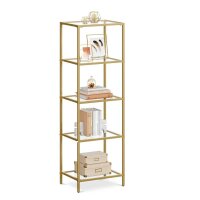 VASAGLE Bücherregal gold 40,0 x 30,0 x 124,5 cm, 1 St.