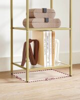 VASAGLE Bücherregal gold 40,0 x 30,0 x 124,5 cm, 1 St.