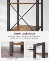 VASAGLE Bücherregal braun, schwarz 40,0 x 30,0 x 187,5 cm, 1 St.
