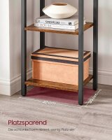 VASAGLE Bücherregal braun, schwarz 40,0 x 30,0 x 187,5 cm, 1 St.