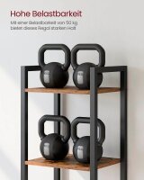 VASAGLE Bücherregal braun, schwarz 40,0 x 30,0 x 187,5 cm, 1 St.