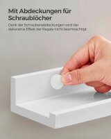 SONGMICS Wandregale weiß 38,0 x 10,0 x 2,0/5,0 cm, 1 St.