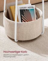 VASAGLE Beistelltisch rund Spanplatte weiß 45,0 x 45,0 x 50,0 cm, 1 St.
