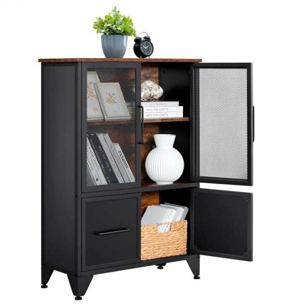 VASAGLE Sideboard, LSC053B01 braun 70,0 x 30,0 x 101,0 cm, 1 St.